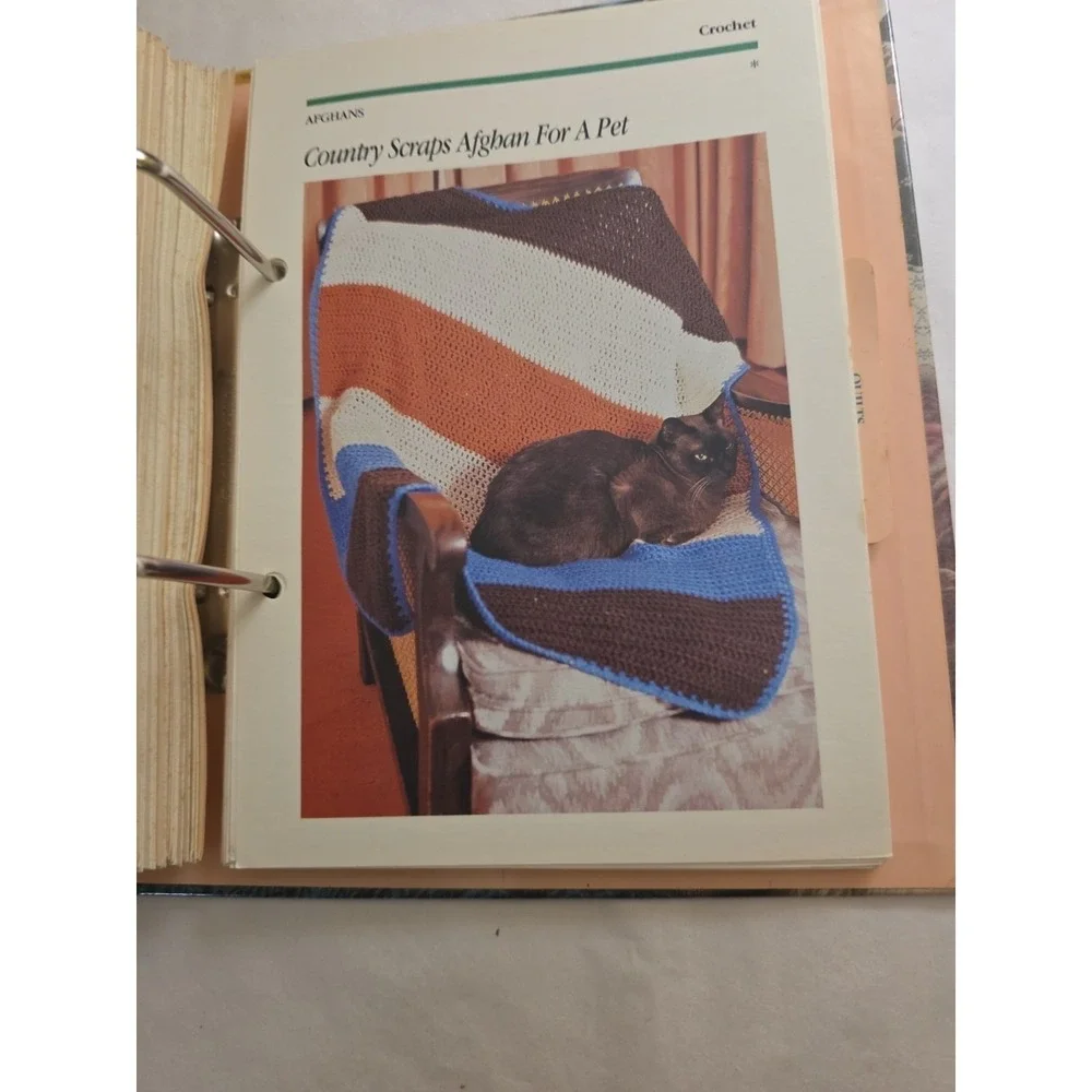 Vintage 1989 Golden Needlecraft Creations Patterns Crochet in a 2 Binder set